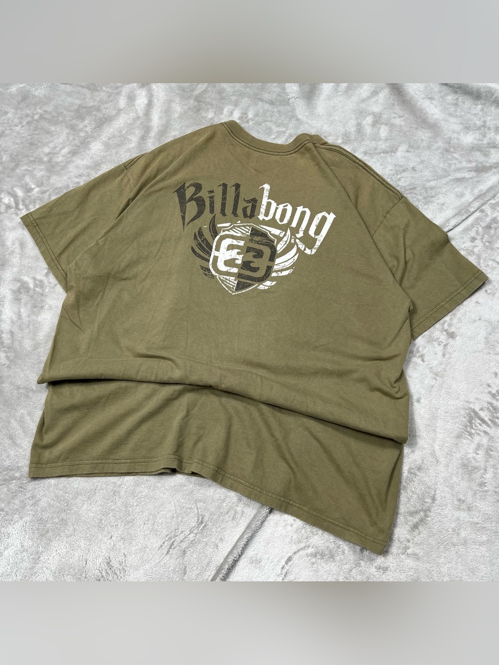 Vintage Billabong Double Sided Tee Mens XL Green Logo Surf Grunge T Shirt Y2K